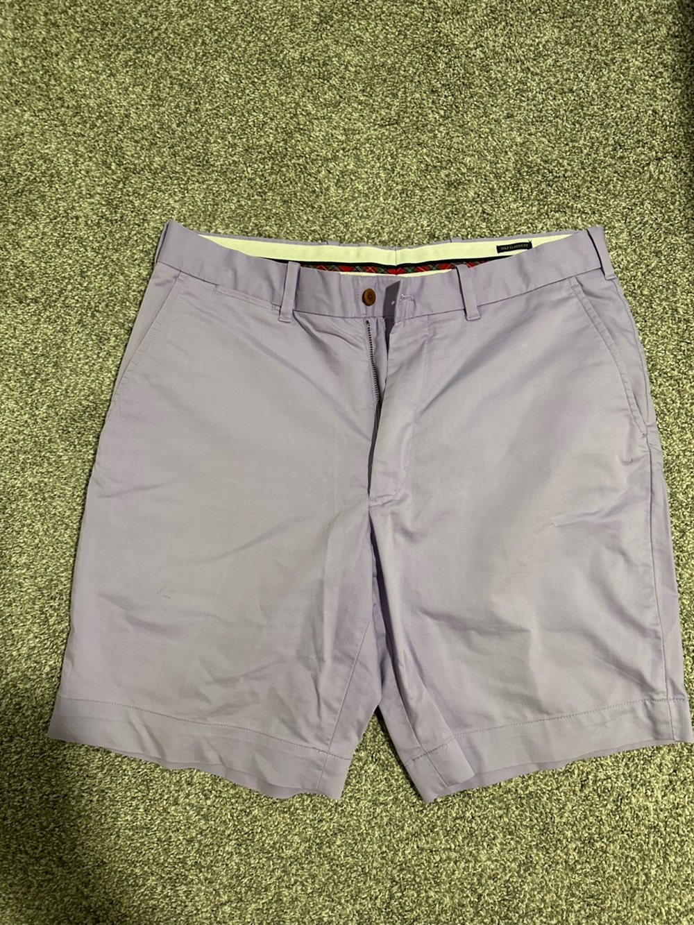 Ralph Lauren Light Lavender Flat-Front Shorts